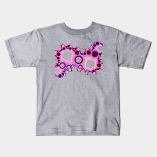 Pink Cluster Fractal Kids T-Shirt